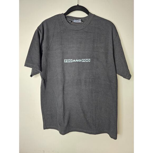 NWOT Foo And Foo Black Short Sleeve Tee With Foo And Foo Logo Graphic Small - Picture 1 of 7